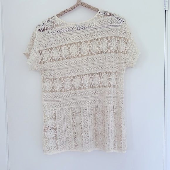 Cutest lace cream/ivory blouse XS - Picture 4 of 5
